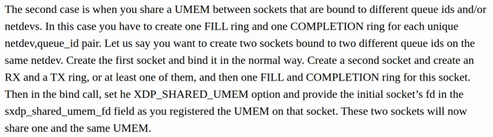 shared UMEM use case documentation