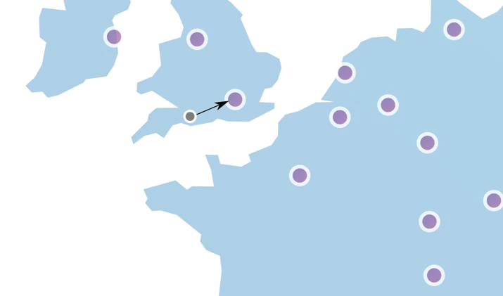Anycast routing example