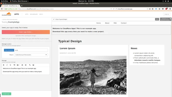 Getting started with Cloudflare Apps Embedded Image - XQJYfo