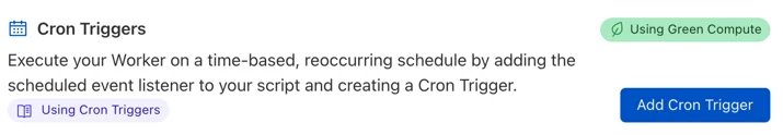 Cron Triggers will indicate your compute setting.