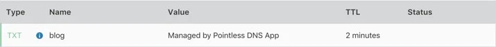 Managed Cloudflare DNS record