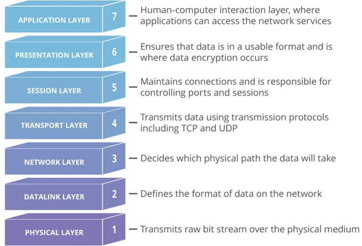 The seven-layered OSI model