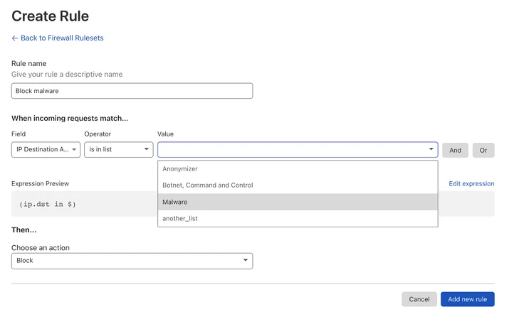Adding rules using threat intel feeds.